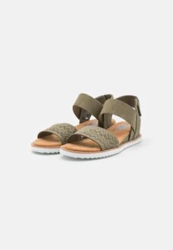 Skechers Desert Kiss - Sandalen Met Sleehak - Olive -Skechers Schoen 298d5a08e2ac4e74ab6fc445e1815bed