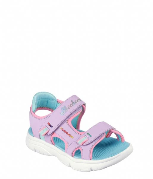 Skechers Flex Splash Girls Light Violet Turquoise 2 Skechers Flex Splash Girls Light Violet Turquoise - Afbeelding 2