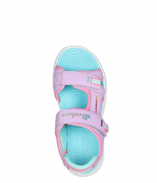 Skechers Flex Splash Girls Light Violet Turquoise 4 Skechers Flex Splash Girls Light Violet Turquoise - Afbeelding 4