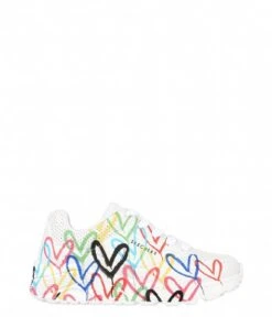 Skechers Uno Lite Spread The Love White Multi