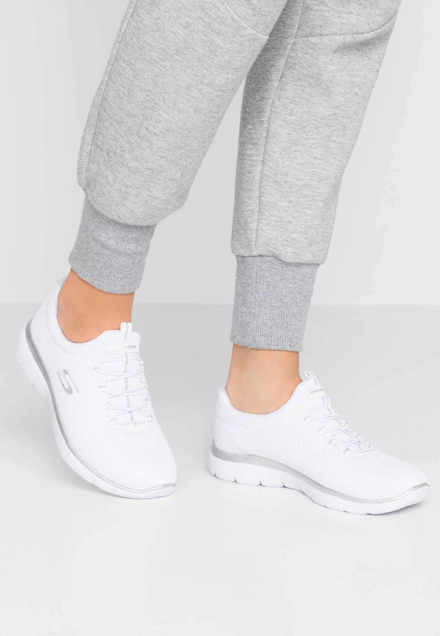 Summits Wide Fit - Sneakers Laag - White/Silver 1 Summits Wide Fit - Sneakers Laag - White/Silver