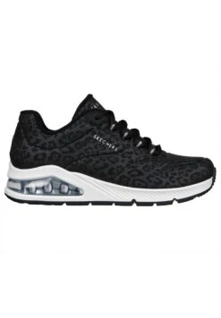 Uno 2 - Sneakers Laag - Black Tonal Leopard Print Durabuck/ Mesh Trim -Skechers Schoen 6d0647e4c1634c60a53b49b09647dd36