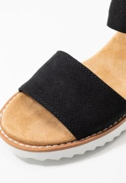 Skechers Desert Kiss - Sandalen Met Sleehak - Black -Skechers Schoen 6d8fe41590764e059e2e085df5a5bc0f