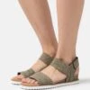 Skechers Desert Kiss - Sandalen Met Sleehak - Olive