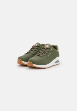 Uno - Sneakers Laag - Olive Durabuck/Rose Gold Trim -Skechers Schoen b0a5112289024aea9f06b47cc83312b8
