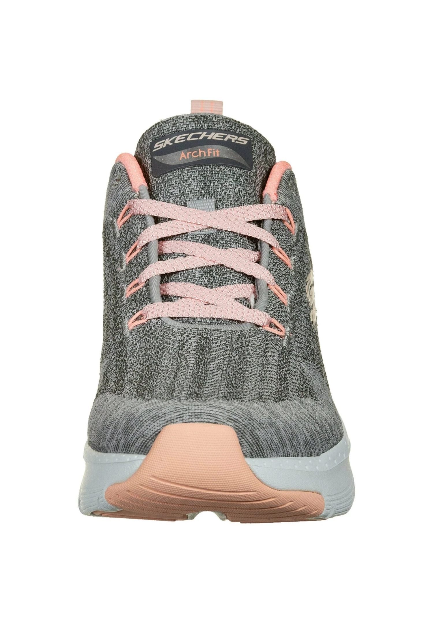 Arch Fit Comfy Wave- Sportieve Veterschoenen - Gray Knit / Pink Trim 6 Arch Fit Comfy Wave- Sportieve Veterschoenen - Gray Knit / Pink Trim - Afbeelding 6
