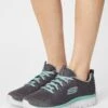 Graceful- Sneakers Laag - Charcoal/Green