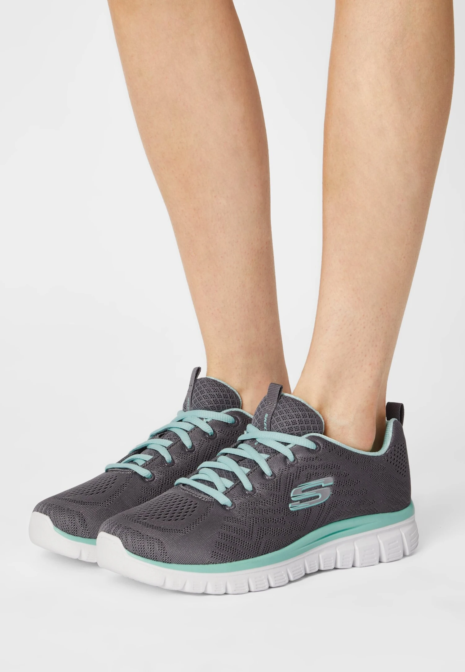 Graceful- Sneakers Laag - Charcoal/Green 1 Graceful- Sneakers Laag - Charcoal/Green
